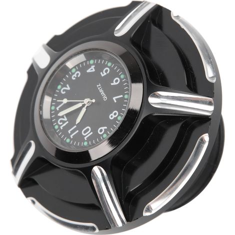 Bouchon de réservoir d'essence avec horloge pour moto Defender FXDP 2001-2004, noir (1/5)