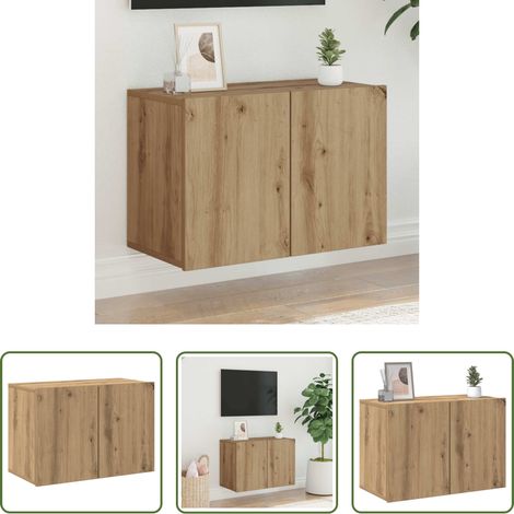 vidaXL Holzschrank - TV-Wandschrank Artisan-Eiche 60x30x41 cm (1/5)
