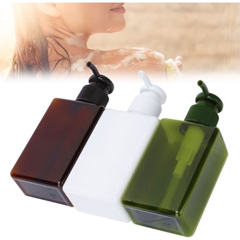 Lot de 3 flacons distributeurs de savon à pression, vides, pour lotion et savon corporel, 150 ml (1/5)