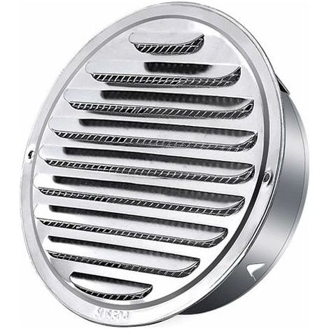 120mm Stainless Steel Ventilation Grille, Round Air Vent Grille, Wall/Ceiling Air Outlet Ventilation Cover with Insect Screen Net, Suitable for Kitchen Furniture Mouth MUMU