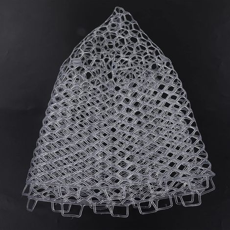 Filet De Pêche, Filet De Remplacement De 45 x 40 cm Approfondi en Caoutchouc Blanc Souple Et Flexible pour la Pêche à la Ligne d'eau Douce Salée