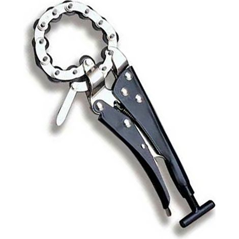 Outil de coupe de tuyau d'échappement à chaîne, tuyau d'échappement en acier de 370mm, ouverture de tête de pince de 80mm (1/5)