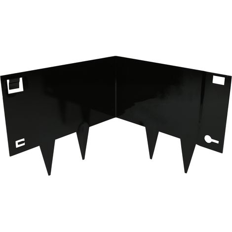 Schwarzer Rasenkanten-Innenwinkel für Rasenkanten 24 cm hoch -