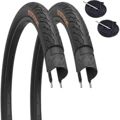 2 Copertoni + 2 CAMERE D'ARIA 700 x 25C (25-622) Deestone ON OFF ROAD, Corsa, Gravel Bike D839 Neri Pneumatici Stradali In Gomma Bici