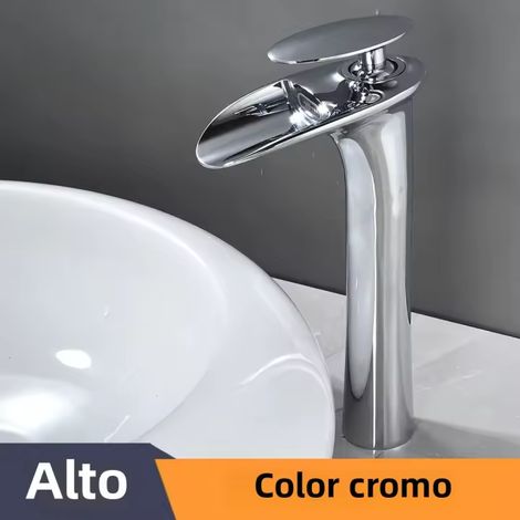 Bathroom faucet, ceramic finish, hot and cold water faucet, single bracket installation (1/5)
