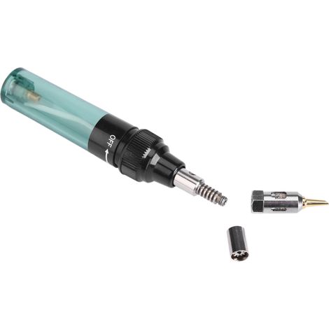 Chalumeau Torche Fer à Souder Sans Fil Rechargeable au Butane, Stylo Soudure Vert Transparent, Outil de Soudage Portable avec Réservoir Remplissable (1/3)