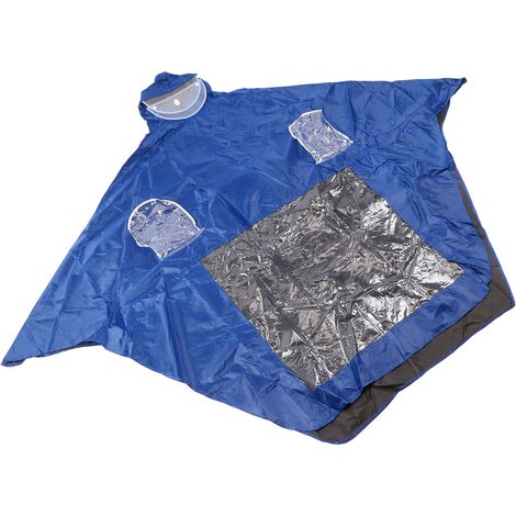 Imperméable bleu pour vélo électrique, en PVC Oxford haute densité imperméable, pour adulte, idéal par temps de pluie. (1/5)