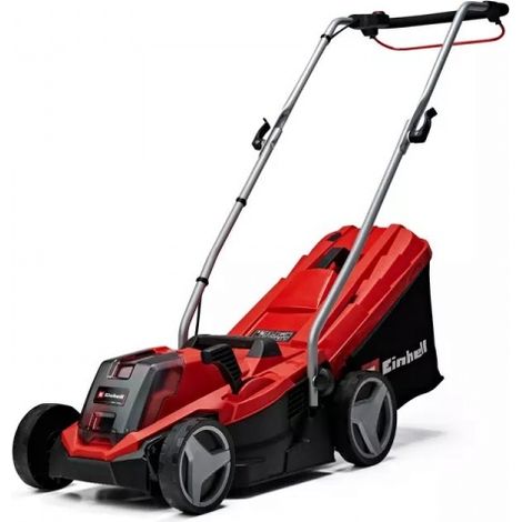 Einhell GE-CM 18/33 Li - Kit (1x4,0Ah) Tagliaerba a batteria Power X-Change (18 V, 4,0 Ah, taglio 33 cm, raccolta 30 L, ruote ant. 150 mm, post. 180 mm, incl. batteria da 4 Ah e caricabatteria)