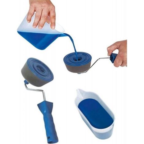 Kit de Rouleau à Peinture avec RéservoirSystème anti-gouttePoignée télescopiqueAccessoires inclus Femeo (1/5)
