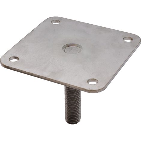 Verstellbare Aufschraubplatte für Betonsockel M16 Edelstahl - Pro (1/3)