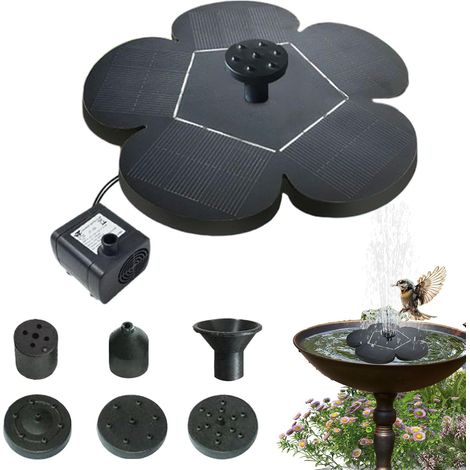 Fontaine Solaire pour Bain D Oiseaux Fontaine À Oiseaux Énergie Solaire Cascades D Eau Silencieuses pour Aménagement De Paysage Cour Patio Terrasse Porche Jardin Bassin Et Arrière Cour (1/5)
