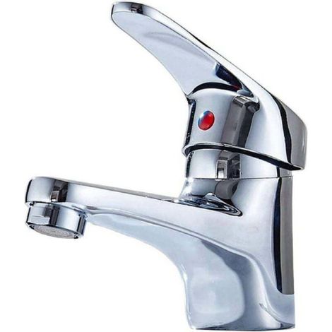 Mitigeur Lavabo - Laiton Massif - Finition Chromée - Pression Eau 0,2 À 5 Bar - 1 Pièce (1/5)