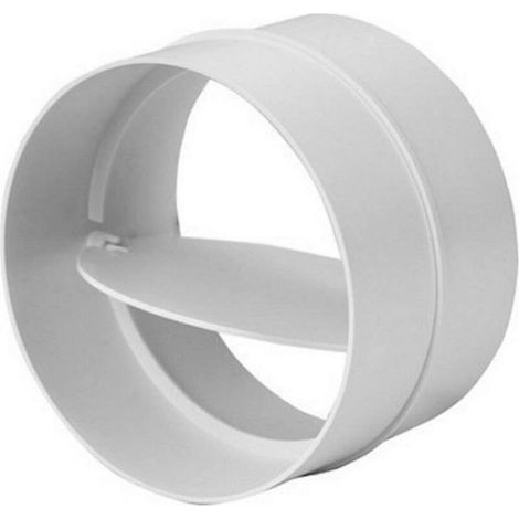 Raccord VMC Ø 100mm avec clapet anti-retour – Connecteur plastique blanc pour tuyaux de ventilation – Installation facile (1/4)
