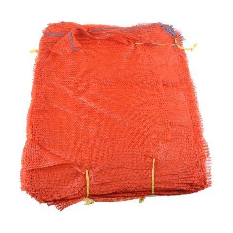 Raschelbeutel 25-30 kg, orange, mit Kordelzug (Packung enthält 100 Stück)
