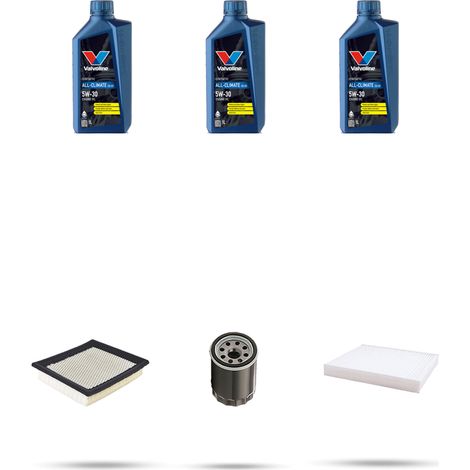 Kit tagliando 3 FILTRI e 3L OLIO compatibile con Toyota Yaris IV 1.0 53KW Dal 2020