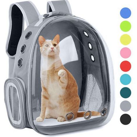 1 couleur : Bleu. Matière : Tissu Oxford + ABS. Sac de transport pour chat, spacieux et respirant.
