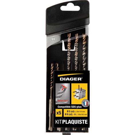 Diager Serie di Punte Sds-Plus Art.115c Booster 5 Pezzi