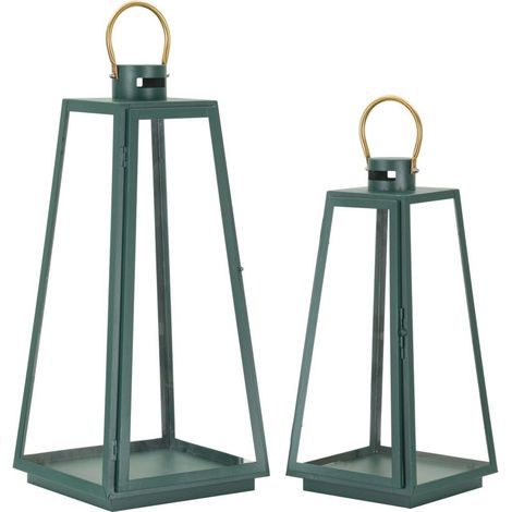 LANTERN GRENT SET 2 PCS CM Ø 25X25X57-20X20X45 (1/5)