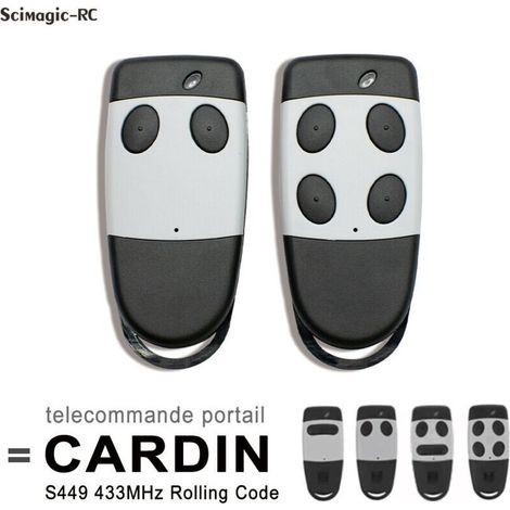 Telecommande Portail pour Cardin S449 QZ2, S449 QZ1, 433.92 MHz, 2 Canaux, TXQ4492P0, Télécommande de Portail pour Porte de Garage (2pcs) (1/2)
