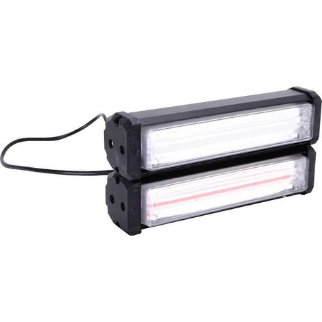 1 Paar rote und blaue LED-Notfallblitzlichter, Polizeileuchten, DC 12V–24V für Motorräder, Autos und UTVs