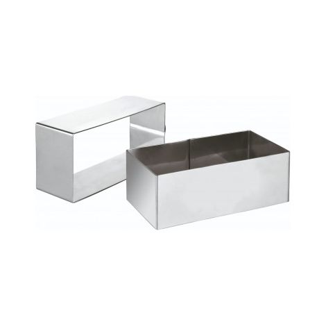 ibili Molde rectangular de alta gama plateado 12x6x4.5 cm