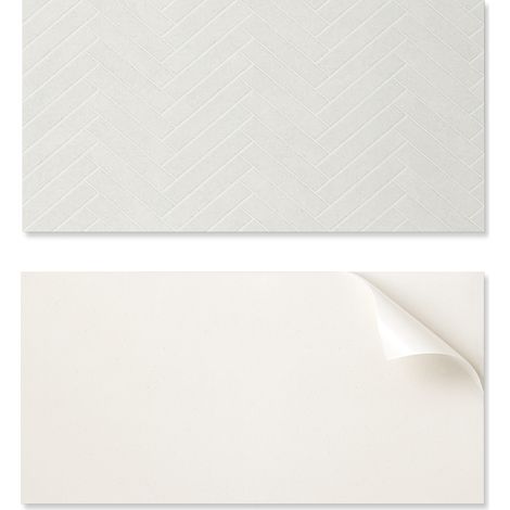 Azulejos decorativos de vinilo para pared con estampado de espiga, 10x40x20 cm.
