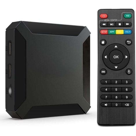 boitier IPTV, Lecteur Multimédia de Diffusion en continu Smart Android 10.0, 2GO RAM 16GO ROM, boitier IPTV, WiFi, avec Allwinner H313, Prend en Charge 4K HD avec chipset Quad-Core, H256 (1/4)