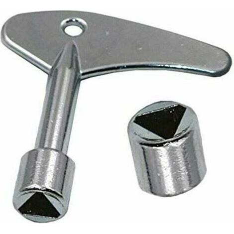 Lot de 2 clés triangulaires de 9 mm avec interrupteur à clé triangulaire pour ascenseur électrique à gaz d'urgence