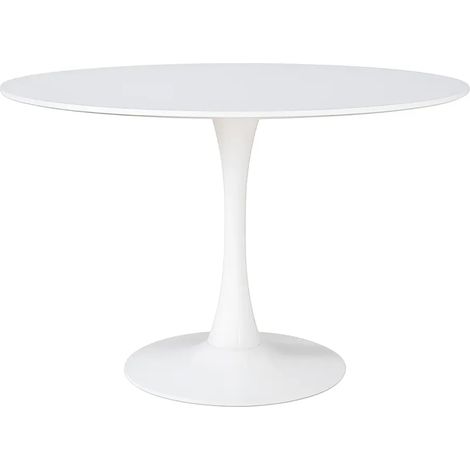 Tavolo rotondo bianco opaco Derek 120x120x73H (1/4)