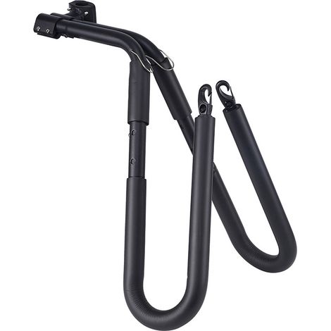 1 Porte-vélos pour planche de surf, Aluminium, Noir mat, Fixation tige de selle, Transport sécurisé (1/5)