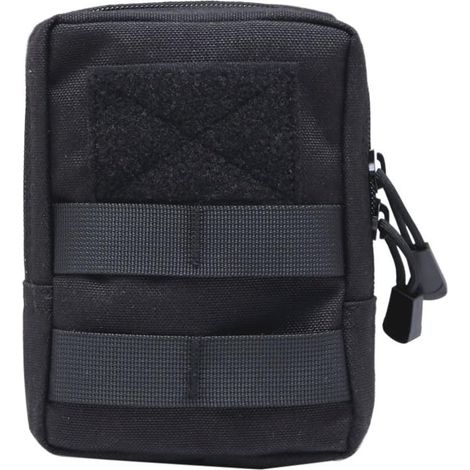 Sac ceinture zippé multi-outils d'extérieur (noir)