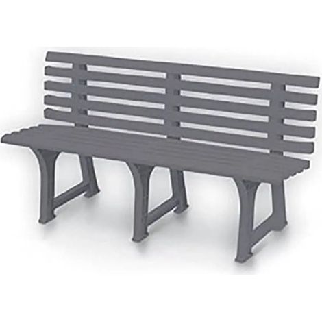 Isotta 3-sitzer bank 147x51x75 tortora, wetterfest und einfach montierbar