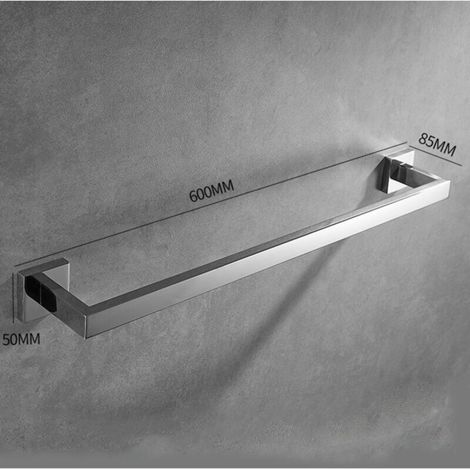 60 cm Towel Rail, Modern Wall-Mounted Towel Rack, Stainless Steel, Bathroom Accessories (1/5)