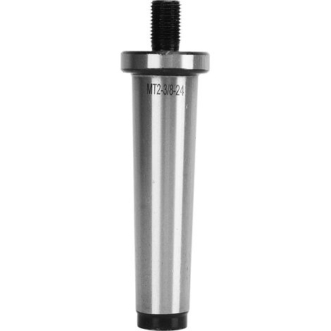 Adaptateur de mandrin de perçage à filetage 2MT vers 3/8 po 24 filetés, cône Morse trempé MT2