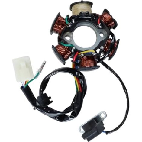 Alternateur 125, alternateur 50 cm, bobine de stator magnéto générateur, 6 bobines de 5 fils, bobine de stator magnéto de rechange pour moto 50cc et 70cc. (1/5)