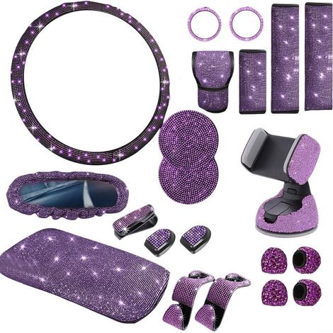 Kit d'intérieur de voiture 21 pièces avec housse volant, support (1/5)