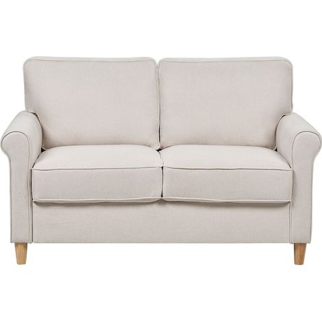Divano a 2 posti in tessuto beige chiaro Struttura in Legno Molle Insacchettate Ronneby (1/5)