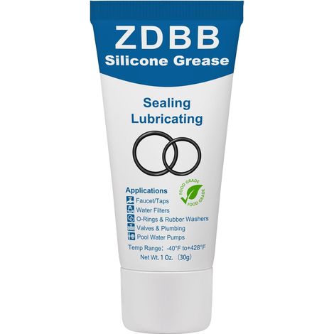 Joints toriques de robinet lubrifiant en silicone pour joints toriques en caoutchouc, filtre à eau, cartouches de joints de pompe de piscine, valves, bouchons de pression, joints, 28,3 g (1/5)