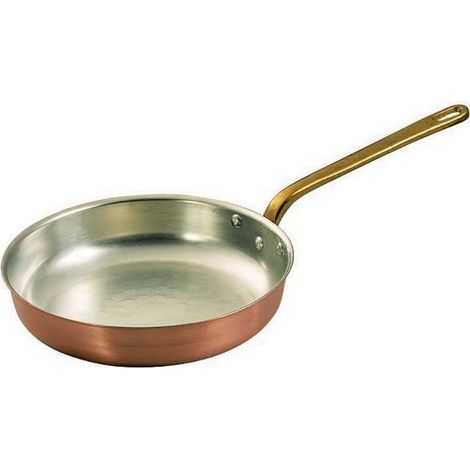 Padelle Rame Stagnato 1 Manico senza Coperchio Diametro 24 cm