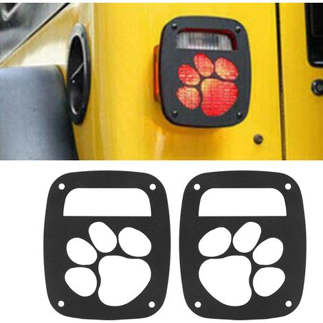 Rücklichtschutzabdeckung im Bärenpfoten-Design, passend für Jeep Wrangler TJ 97-06 (1/5)