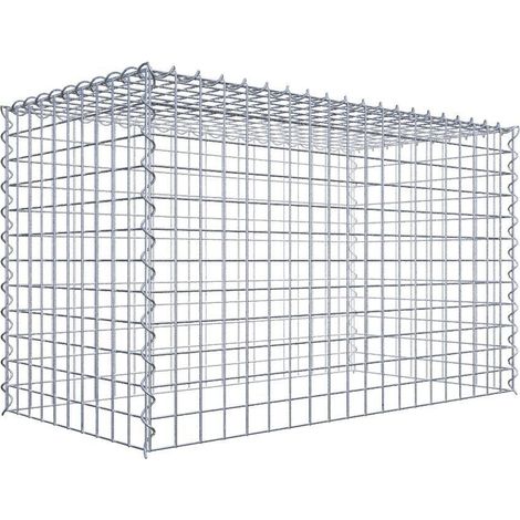 Gabiondeco - Gabion - Element de prolongation en hauteur 100 cm x 60 cm x 50 cm (L x H x P). maille 5 x 5 cm. Spirale. Attention : il manque une grille - Made in Germany (1/5)