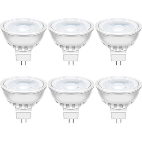 MR16 Ampoules LED 5W GU5.3 12V 6000K Blanc Froid 50 W Spot Halogène équivalent 420 Lumens Angle de Faisceau de 35° Lot de 6 (1/4)