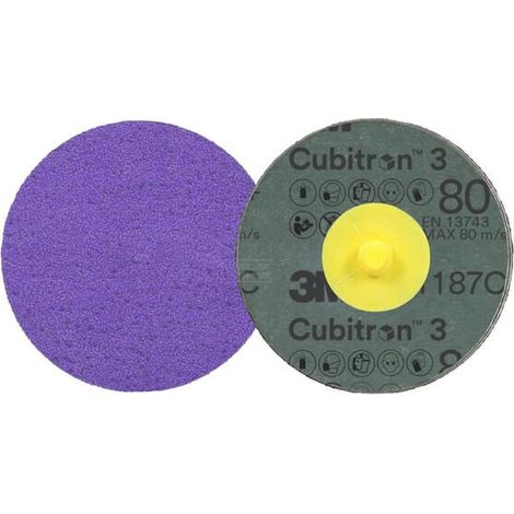 Disco de fibra Cubitron 3 Roloc 1187C 51mm K80 3M 7100331753