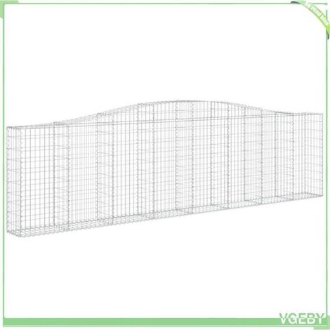 Panier de gabions arqué - FAFEICY - 153405 - 400x30x100/120 cm - Fer galvanisé - Ø fil 3,5 mm (1/4)