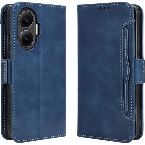 Funda tipo libro para Xiaomi Poco F7, ranura para tarjeta, azul marino (1/5)