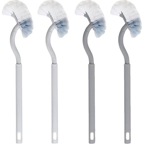 cepillos de inodoro curvos, cepillo de inodoro de doble cara para limpieza, cepillo de inodoro con mango largo, cepillo de inodoro para limpieza y desinfección, cepillo para el fondo del inodoro