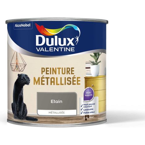 Peinture De Rénovation Effet Métallisée Etain 0,5 L - Dulux Valentine