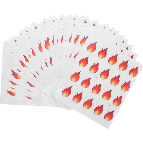 500 mini autocollants flammes, autocollants en forme de flamme, petites étiquettes adhésives imperméables pour scrapbooking, loisirs créatifs et bocaux d'aliments épicés. (1/3)