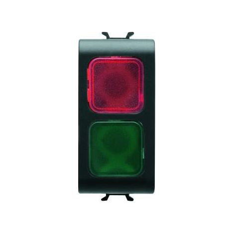 VOYANT DE SIGN. DOUBLE ROUGE/VERT NOIR GEWISS GW12629
