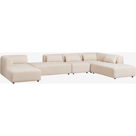 Divano modulare Fogler con chaise longue sinistra in 5 pezzi con doppia chaise longue SKLUM            